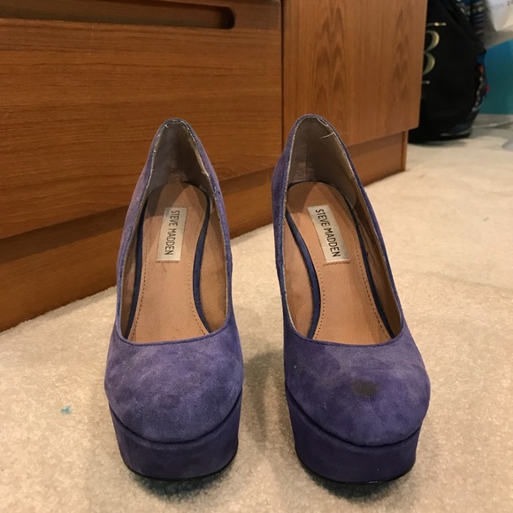 Steve Madden Pammy 5in Wedges Blue (size 7) - Picture 4 of 5